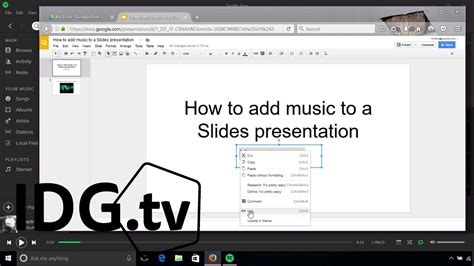 how to get music on google slides